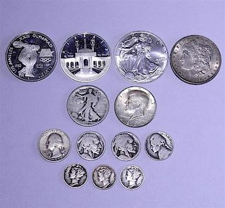 Mixed Date Silver US Coin Lot of 13