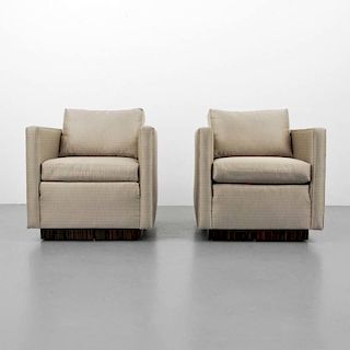 Lounge Chairs Attributed to Milo Baughman, Pair
