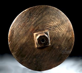 Huge 19th C. Chinese Wooden Cart Wheel