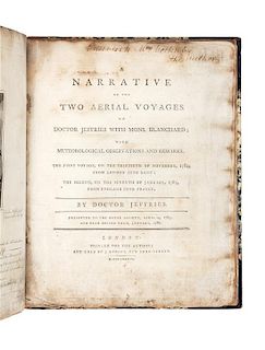 * JEFFRIES, Dr. John (1745-1819). A Narrative of Two Aerial Voyages of Doctor Jeffries with Mons. Blanchard; with Meteorological