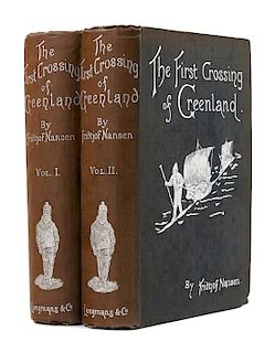 * NANSEN, Fridtjof (1861-1930). The First Crossing of Greenland. London: Longmans, Green, 1890.