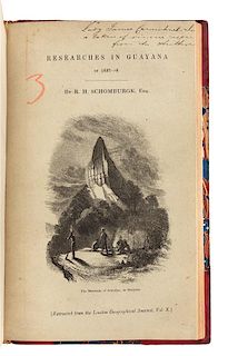 * SCHOMBURGK, Robert Hermann, Sir (1804-1865). Report of an Expedition into the Interior of British Guayana, in 1835-36… [With:]