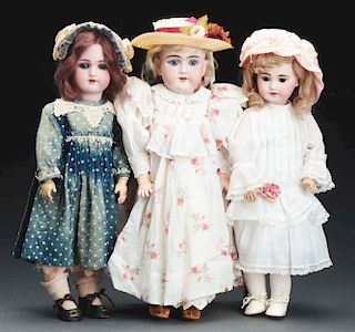 Grouping of 3: Nice German Dolls