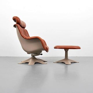 Yrjo Kukkapuro "Karuselli" Lounge Chair & Ottoman