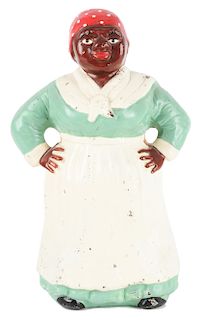 Cast Iron Southern Mammy w/ Hands on Hips Doorstop. 