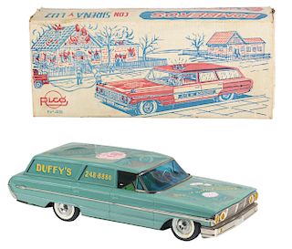 Unusual 1964 Rico Ford Duffy's Flower Delivery Wagon In Box. 