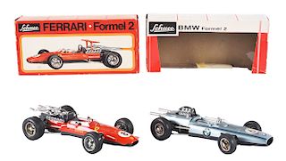 Lot Of 2: German Schuco Wind Up Race Cars In Boxes. 
