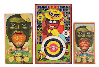 Lot Of 3: Paper and Tin Litho African American Games.