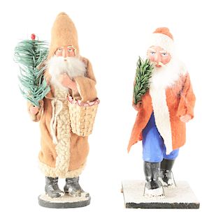 Lot Of 2: Vintage Santa Christmas Figures. 