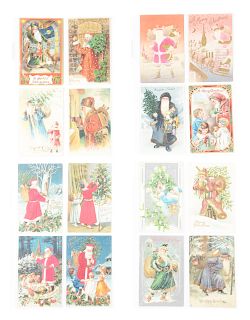 Lot of Rare Vintage Santa Postcards.