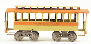 Lionel No. 3 Electric Rapid Transit Trolley Trailer. 