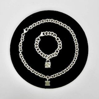Tiffany & Co. "Atlas" Necklace & "Gift Box" Bracelet