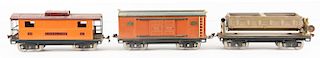 Lot Of 3: Lionel 200 Series Standard Gauge Cars With 3 Boxes.