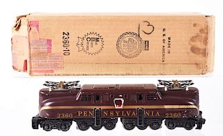 Lionel No. 2360 PRR Tuscan GG1 With Boxes. 