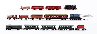 Lot of 14: Older Marklin Trains & Trolley Some In Boxes. 