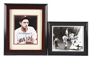 Lot of 2: Framed Williams & DiMaggio Autographed Photographs.
