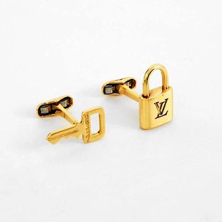 Louis Vuitton 18K Gold Cuff Links