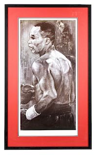 Lot of 4: Complete Set of Limited Edition Stephen Holland Autographed Boxing Lithographs.