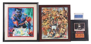 Lot of 4: Muhammad Ali Related Boxing Memorabilia Items.