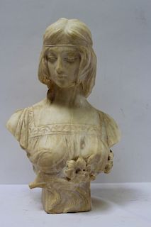Antonio Frilli.  (Italian 1860 - 1920) Marble Bust