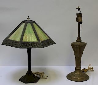 Tiffany Style Table Lamp Together with a Base.