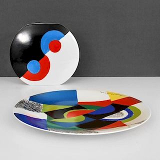 Sonia Delaunay Vase & Charger, Limited Editions