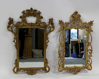 Lot of 2 Italian Rococco carved Giltwood Mirrors