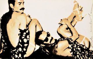 Andy Warhol Signed Silkscreen Over Photograph