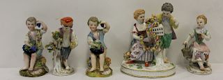 MEISSEN. 5 Porcelain Pieces to Inc 4 Figures and 1