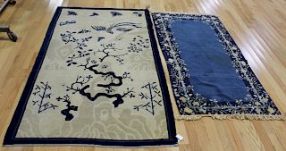 2 Antique and Finely Hand Woven Chinese Area Rugs.