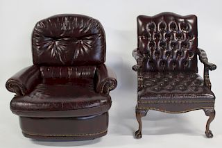 Vintage and Quality Leather Arm Chair and Recliner