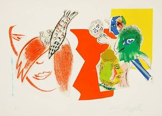 Marc Chagall "Nice" Color Lithograph
