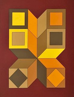 Victor Vasarely Serigraph, Signed