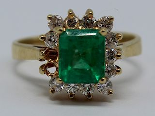 JEWELRY. GIA 1.30ct Natural Colombian Emerald.