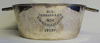 STERLING. Sterling Handhammered Pot with Ukranian