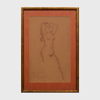 Attributed to Everett Shinn (1876-1953): Nude
