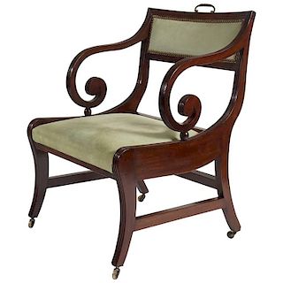 English Regency Library Chair, c. 1815