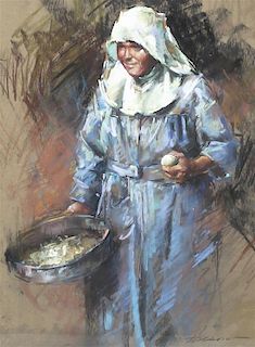 Dee Toscano, (American, 20th century), Sister Ann with Eggs