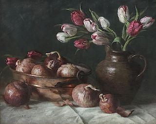 Joe Anna Arnett, (American, 20th century), Tulips & Onions