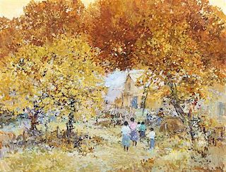 Dane Clark, (American, b. 1934), Through the Orchard in Autumn