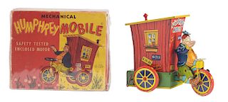 Wyandotte Tin Litho Wind Up Humphrey Mobile Toy With Box. 