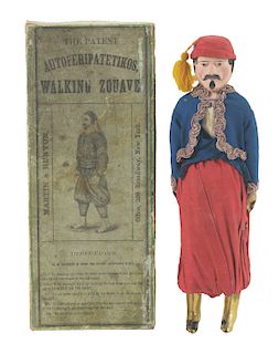 Automatic Toy Works Clockwork Walking Zouave with Box. 