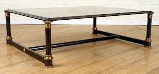 TWO TONE BRONZE EMPIRE STYLE COFFEE TABLE C.1950