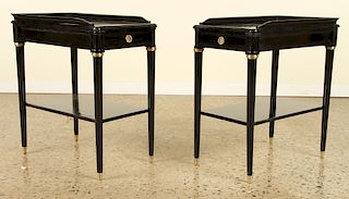 PAIR DIRECTOIRE STYLE MAHOGANY END TABLES C.1940