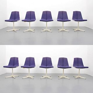 Richard Schultz Dining Chairs, Set of 10