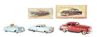 Lot of 3: Japanese Tin Litho Friction & Battery Operated Automobile Toys.