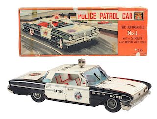 Tin Litho Friction 1961 Buick Patrol Car.