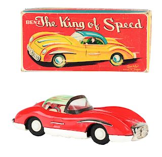 Tin Litho and Painted Mercedes Benz "The King Of Speed" Car.