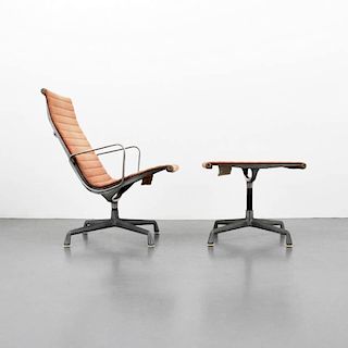 Charles & Ray Eames "Aluminum Group" Chair & Ottoman