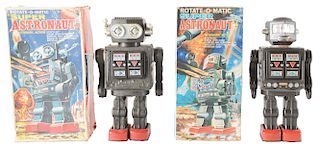 Lot Of 2: Japanese Battery Operated Super Astronaut Toys In Boxes. 